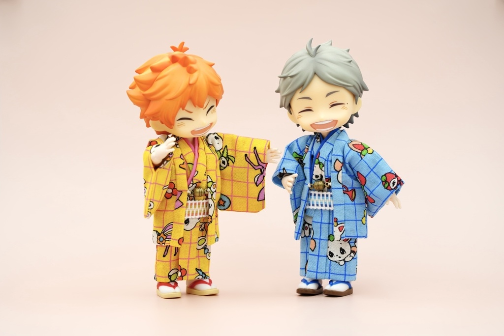 【羽織セット】レトロアニマル×イエロー