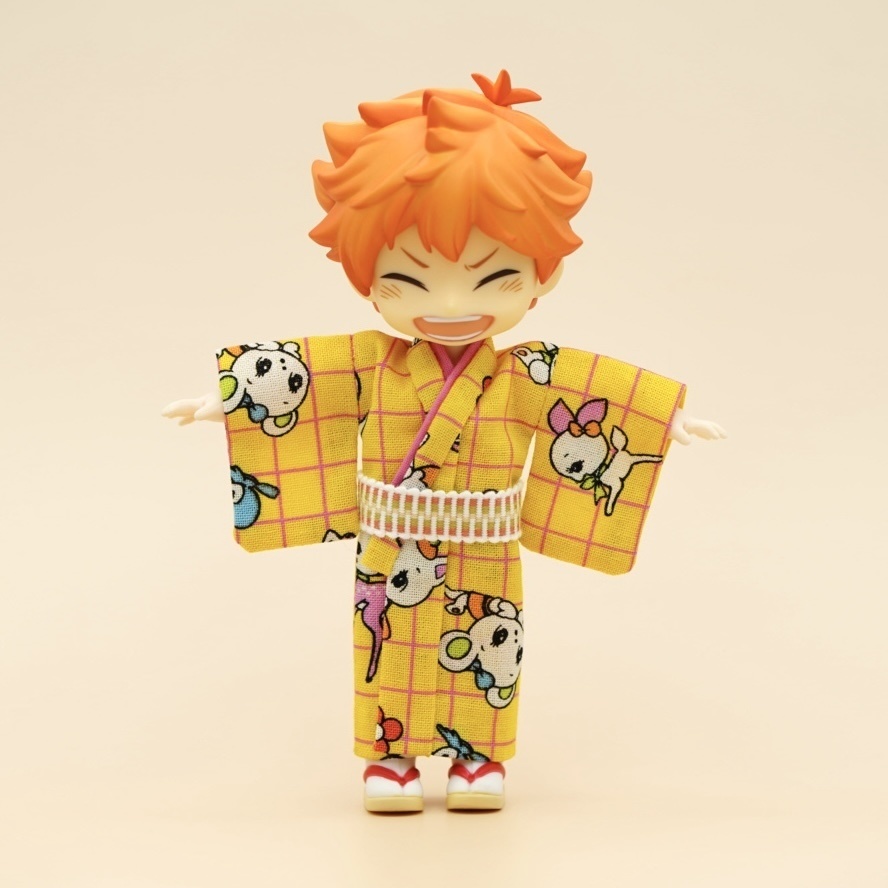 【羽織セット】レトロアニマル×イエロー