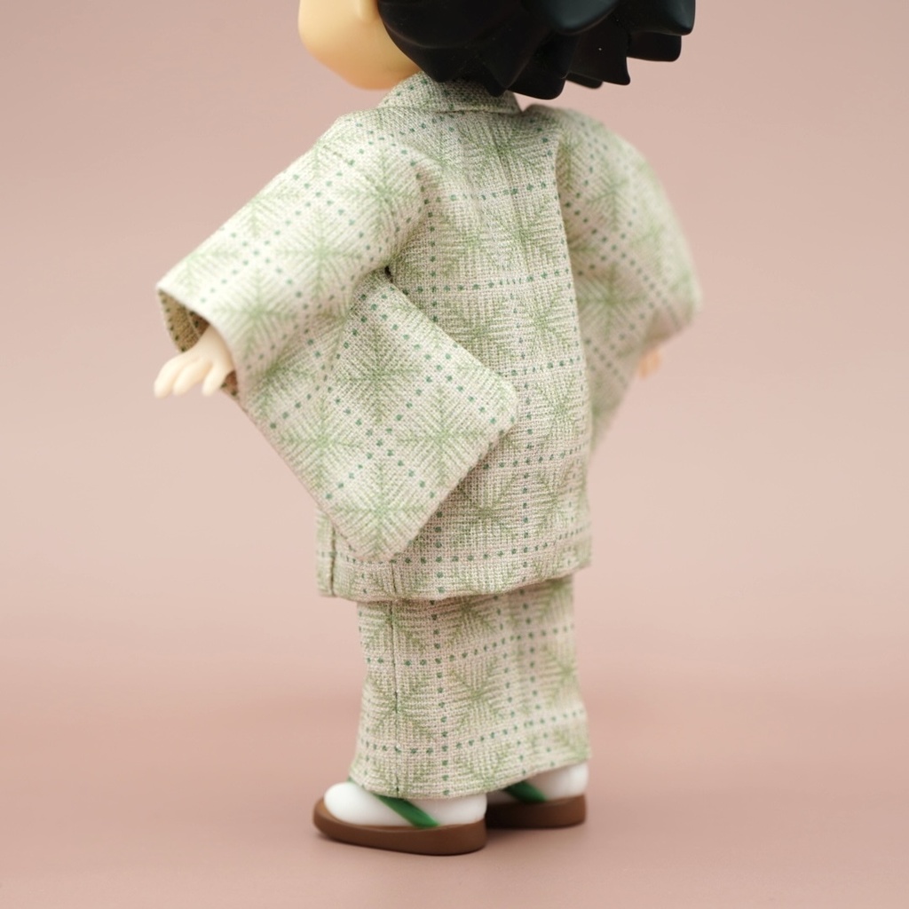 【羽織セット】重ね格子×グリーン