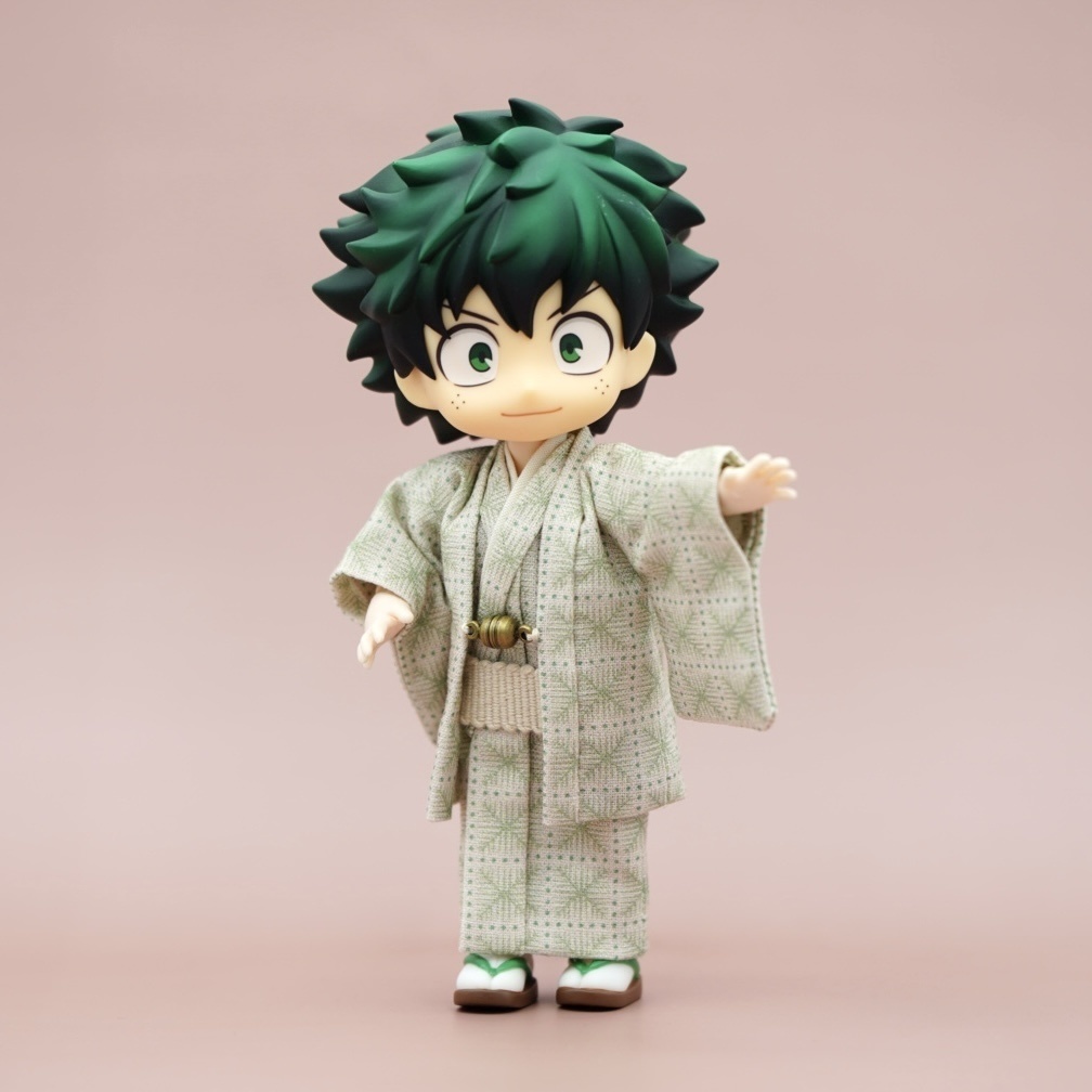 【羽織セット】重ね格子×グリーン