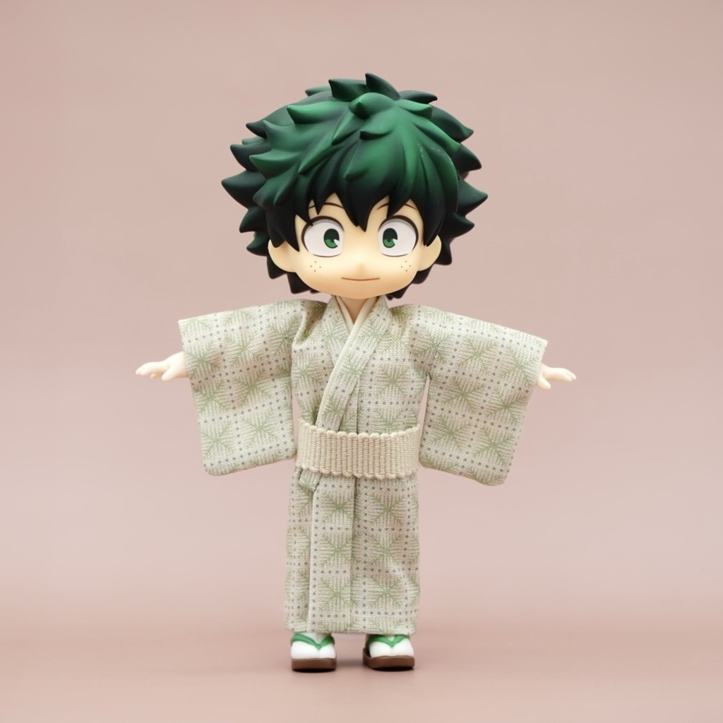 【羽織セット】重ね格子×グリーン