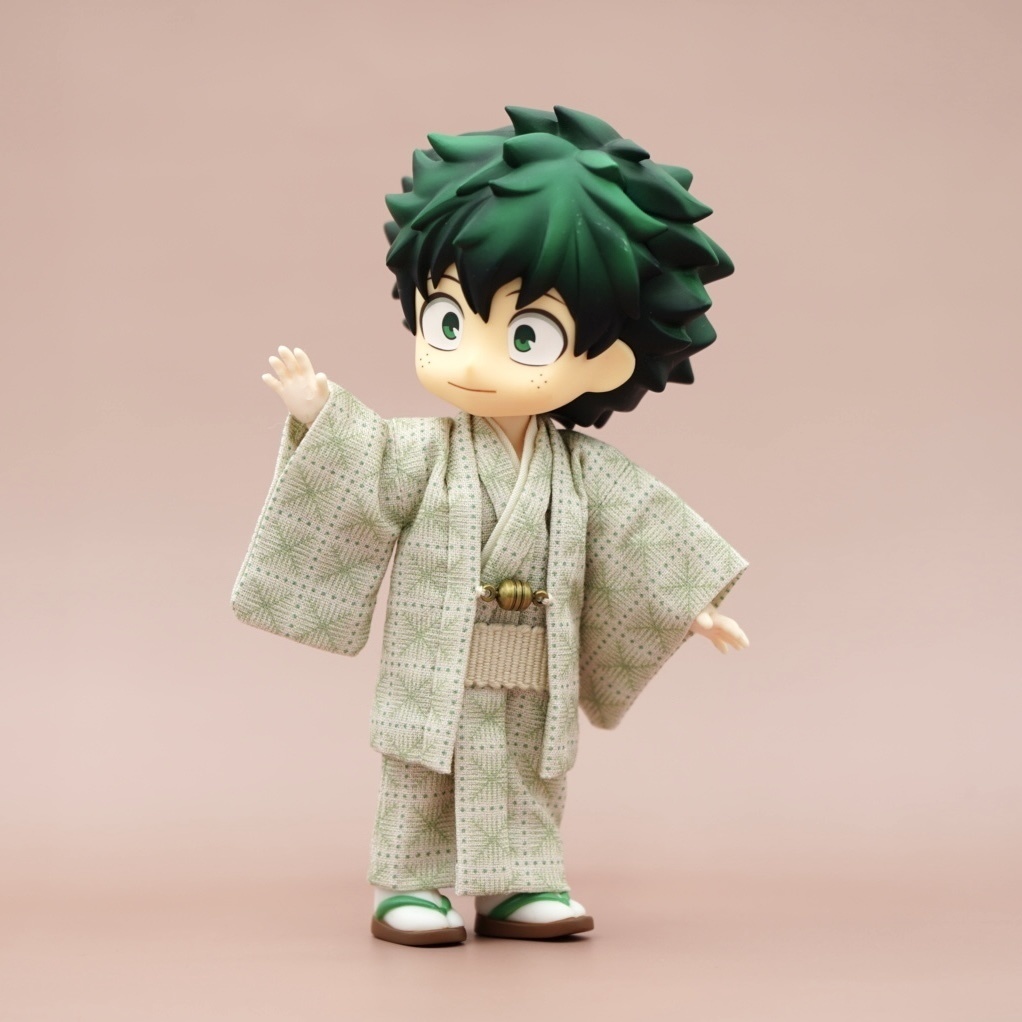 【羽織セット】重ね格子×グリーン