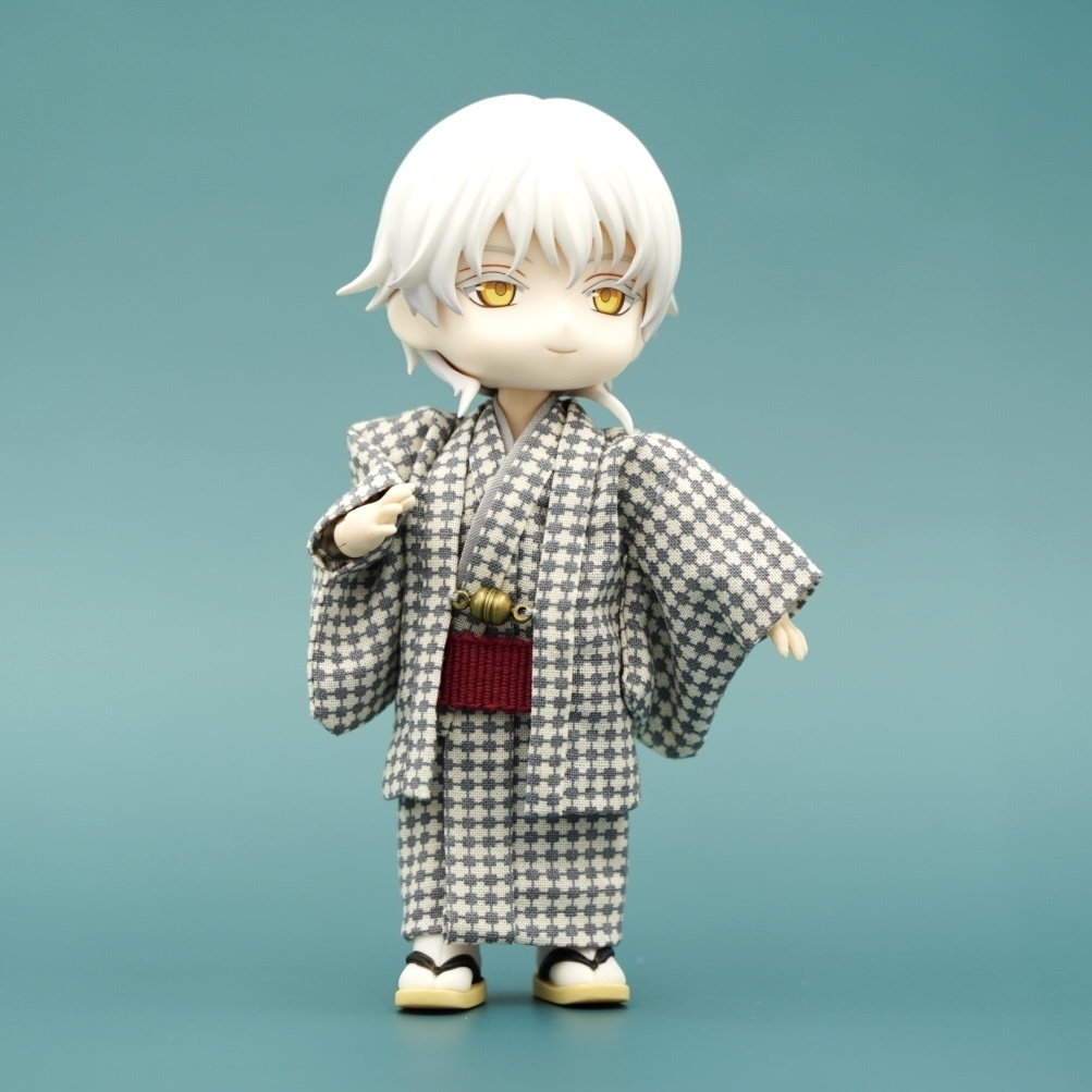 【羽織セット】幾何学模様×グレー