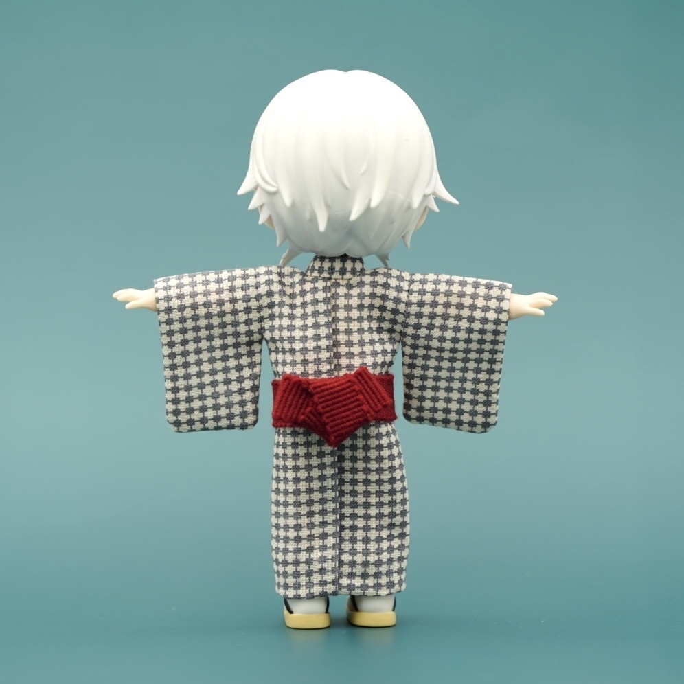 【羽織セット】幾何学模様×グレー