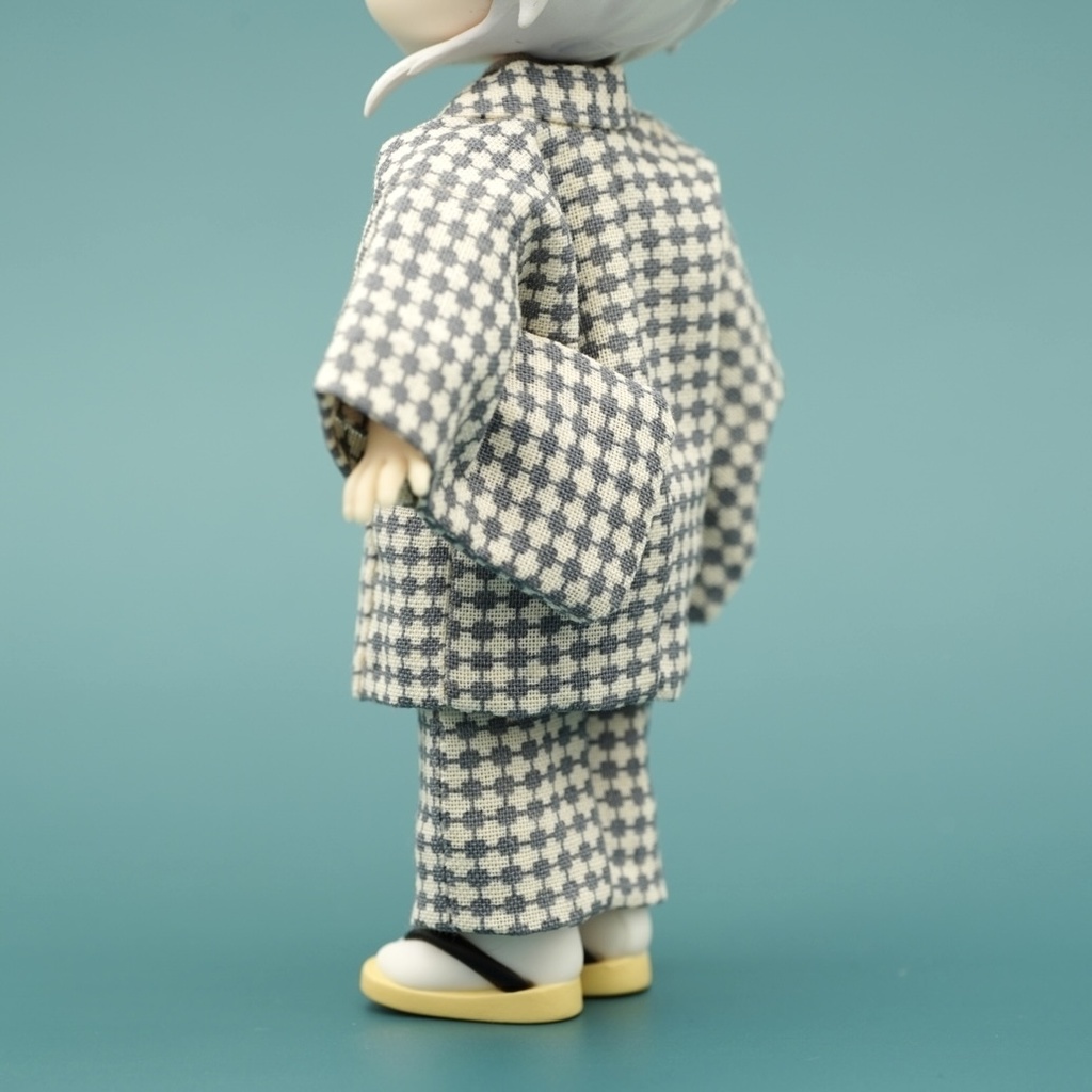 【羽織セット】幾何学模様×グレー