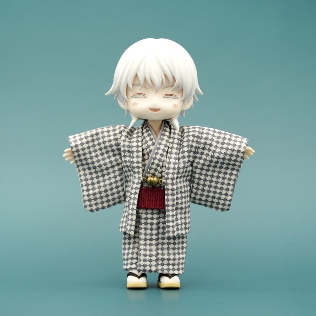 【羽織セット】幾何学模様×グレー