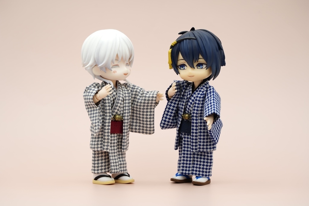 【羽織セット】幾何学模様×グレー