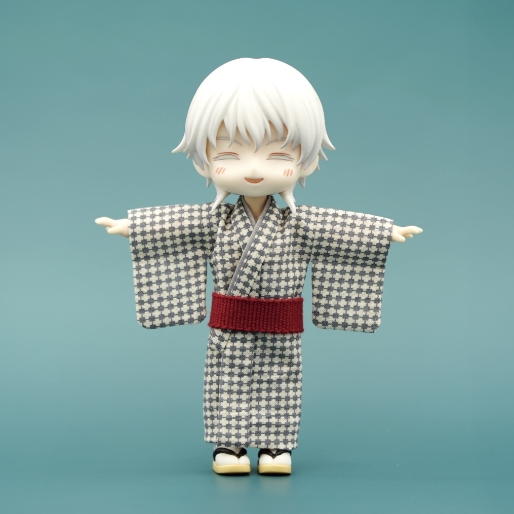 【羽織セット】幾何学模様×グレー