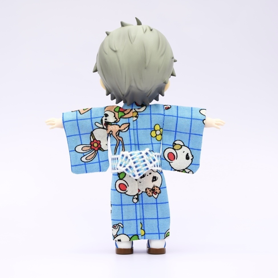 【羽織セット】レトロアニマル×ライトブルー