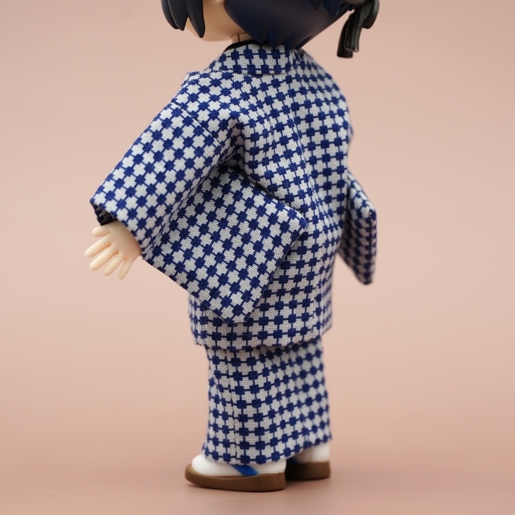 【羽織セット】幾何学模様×ブルー