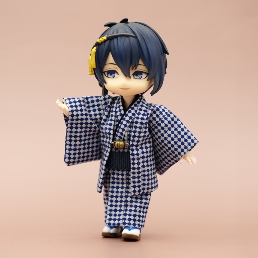 【羽織セット】幾何学模様×ブルー