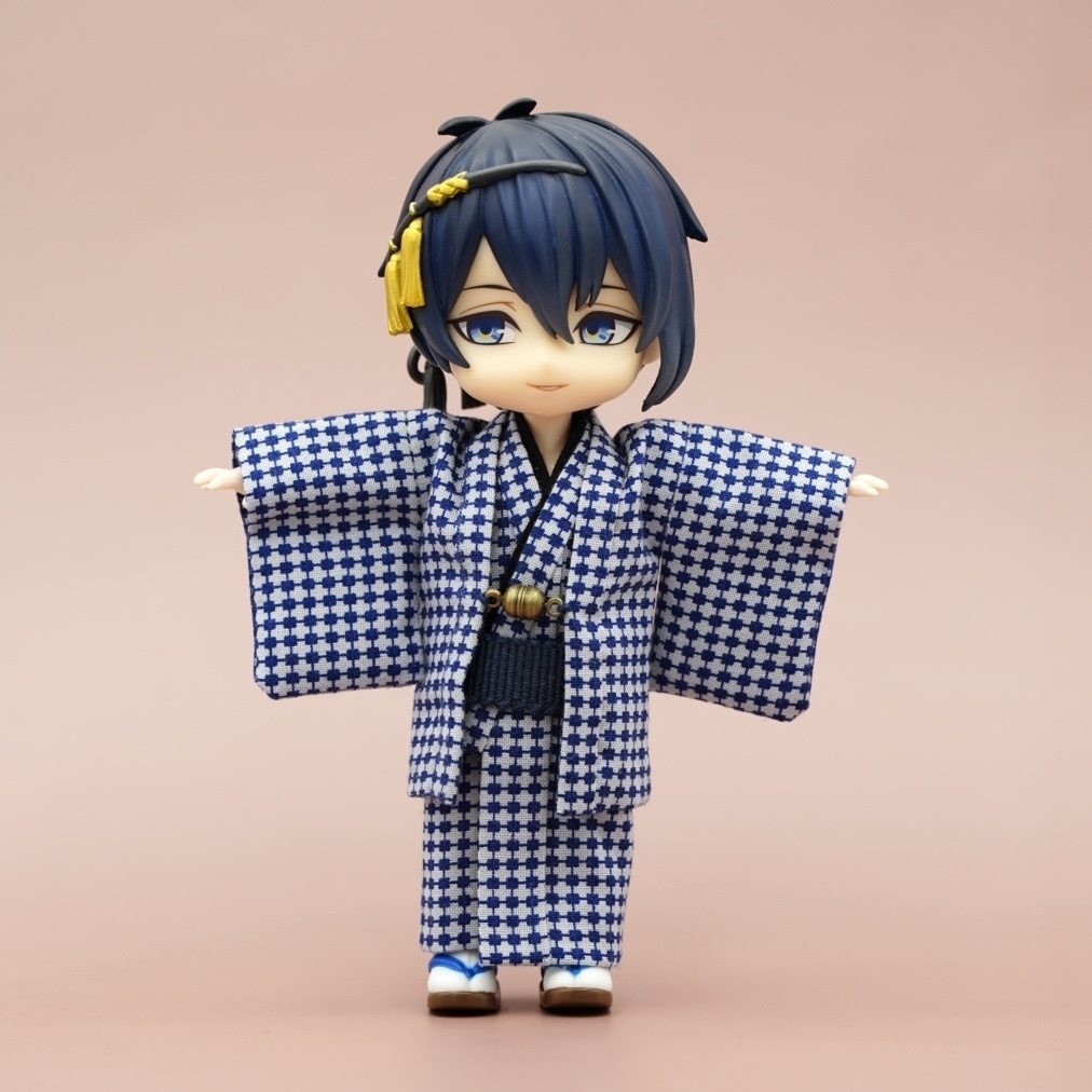 【羽織セット】幾何学模様×ブルー