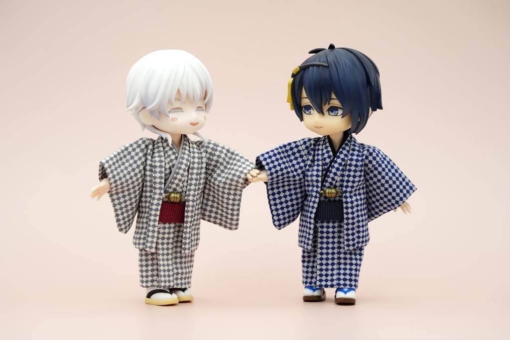 【羽織セット】幾何学模様×ブルー