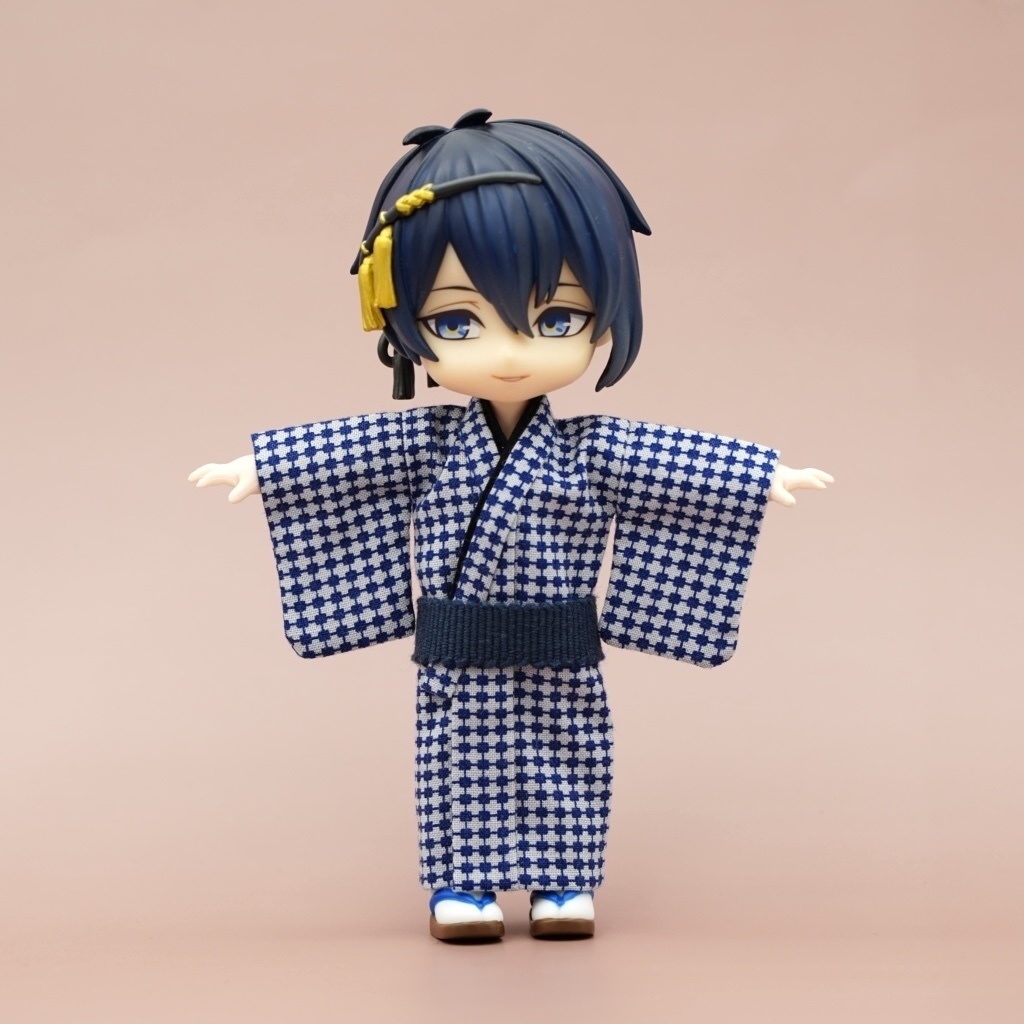 【羽織セット】幾何学模様×ブルー