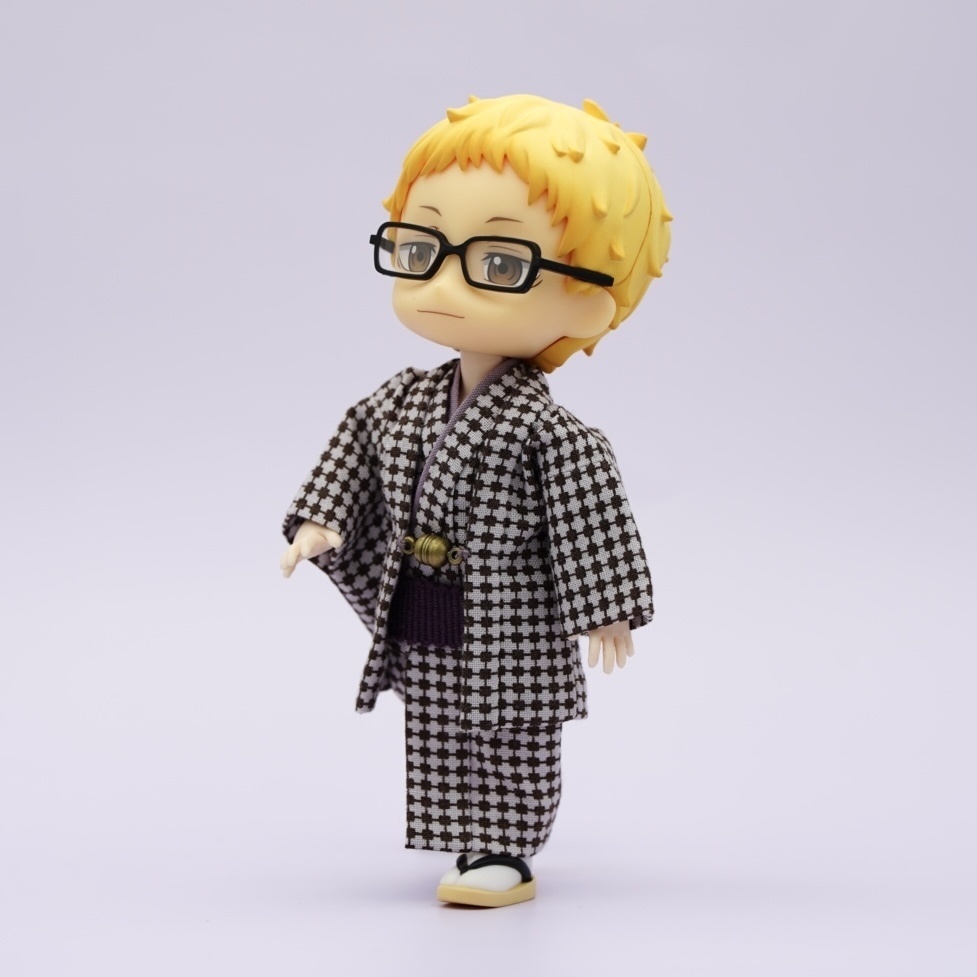 【羽織セット】幾何学模様×ブラウン