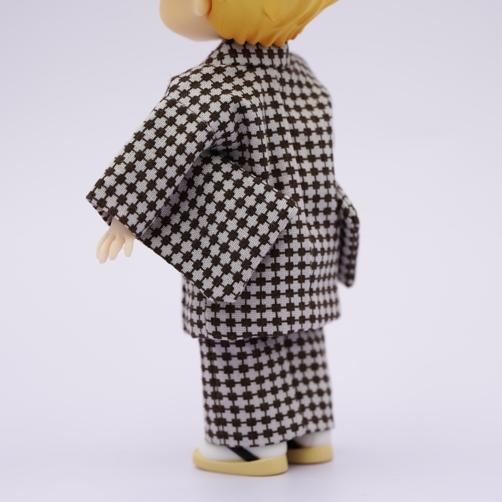 【羽織セット】幾何学模様×ブラウン