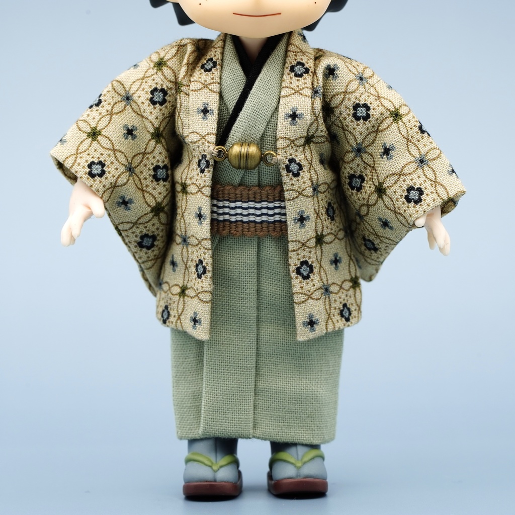 【羽織セット】華格子×ベージュ