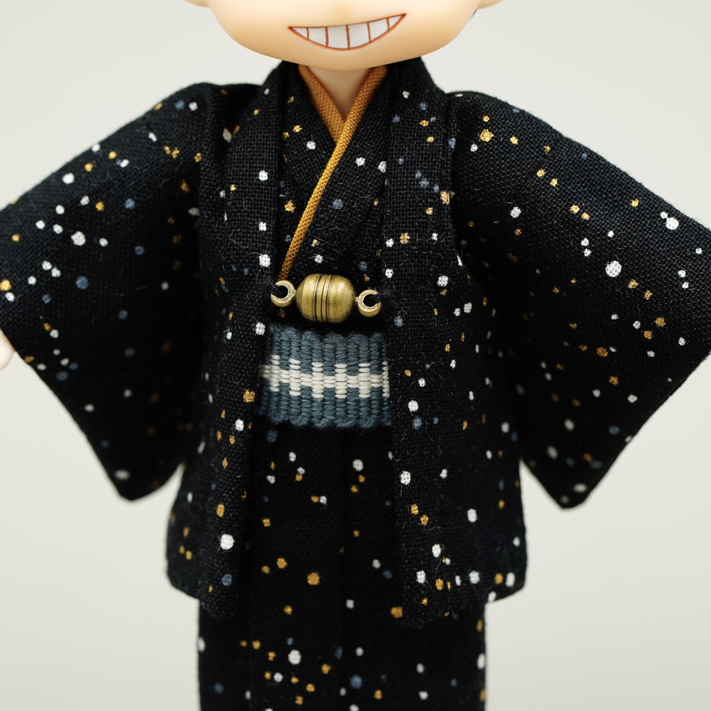 【羽織セット】大小霰×ブラック