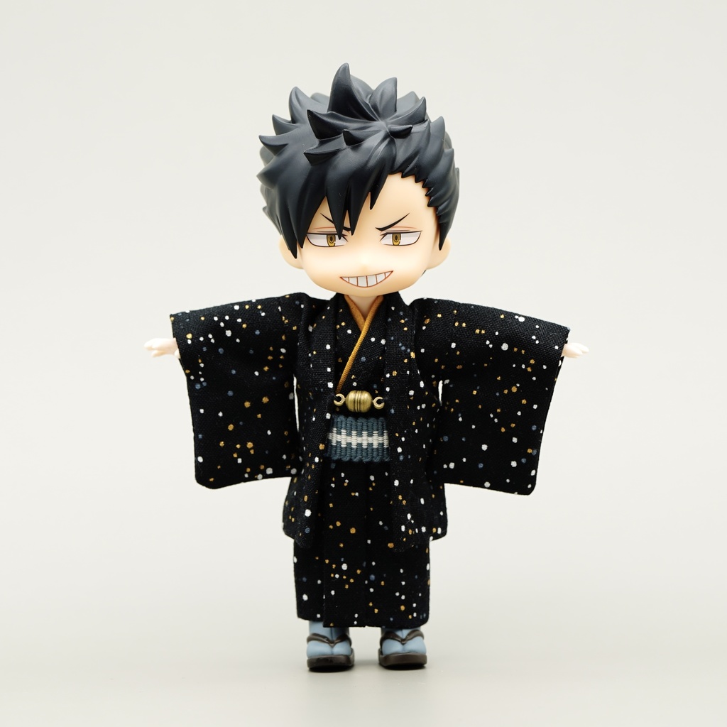 【羽織セット】大小霰×ブラック