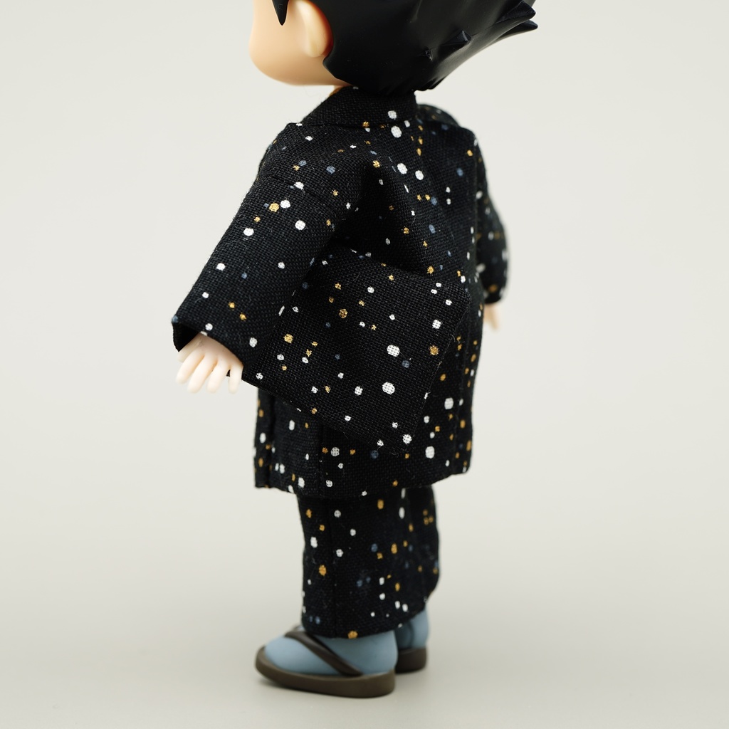 【羽織セット】大小霰×ブラック