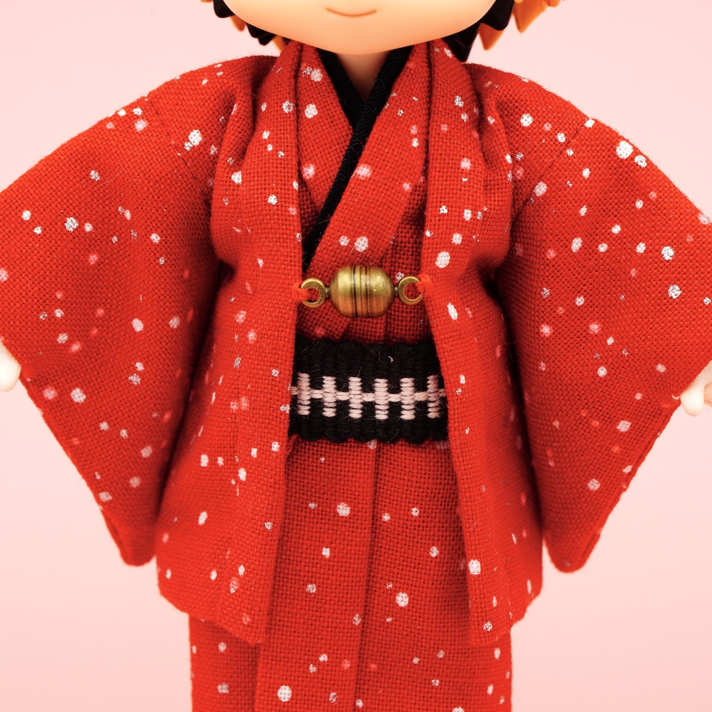 【羽織セット】大小霰×レッド