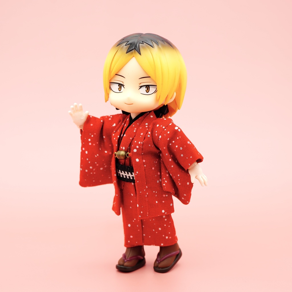 【羽織セット】大小霰×レッド