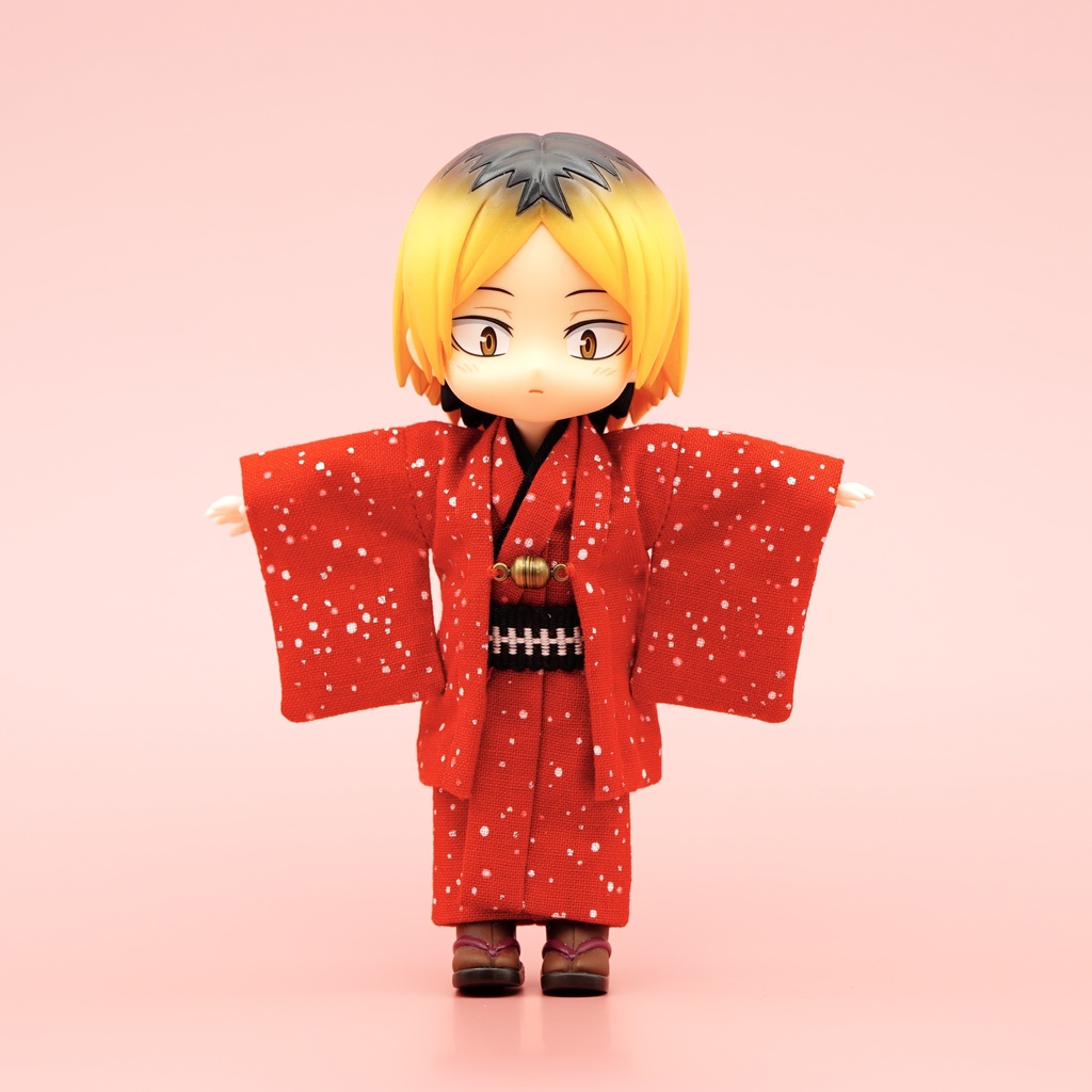 【羽織セット】大小霰×レッド