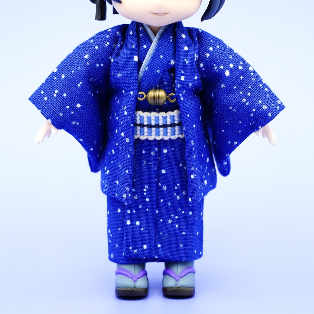 【羽織セット】大小霰×ブルー