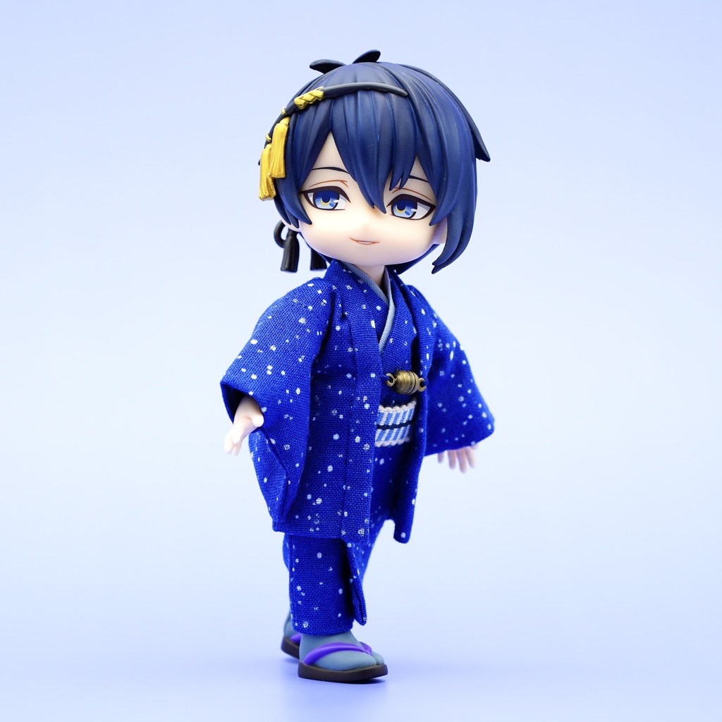 【羽織セット】大小霰×ブルー