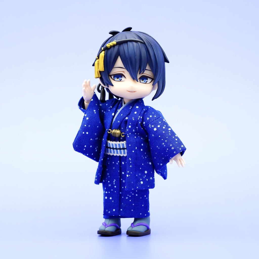 【羽織セット】大小霰×ブルー