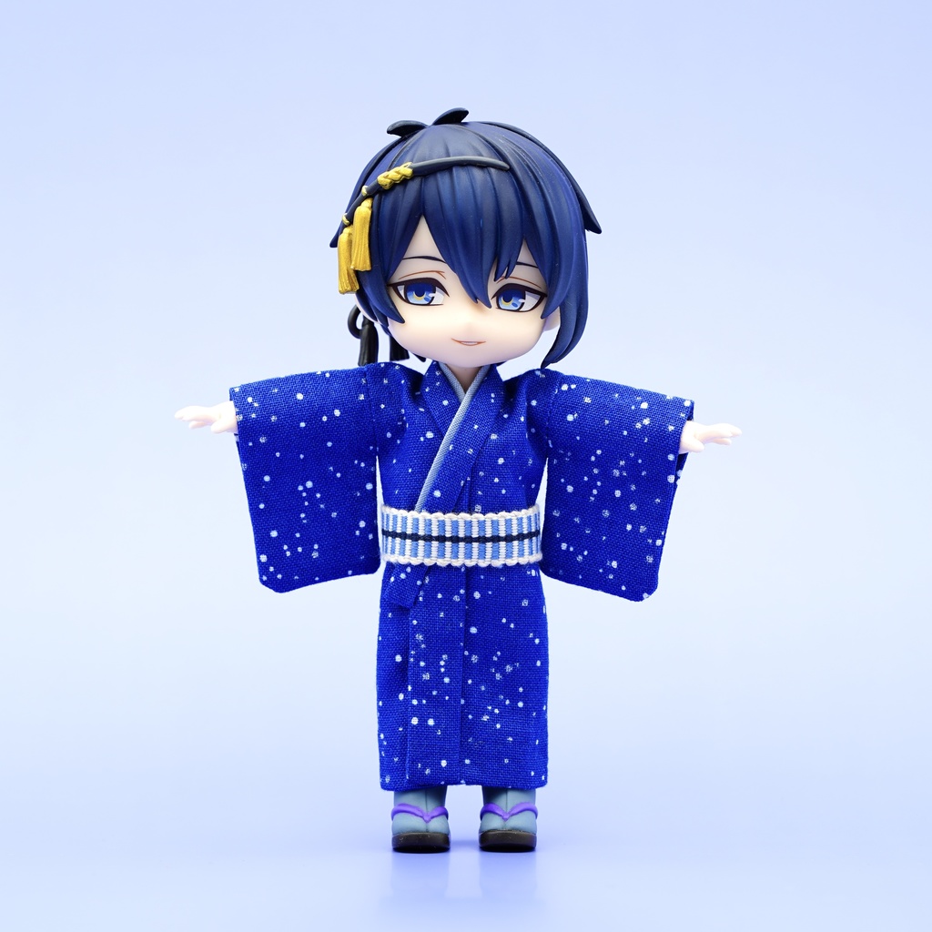 【羽織セット】大小霰×ブルー