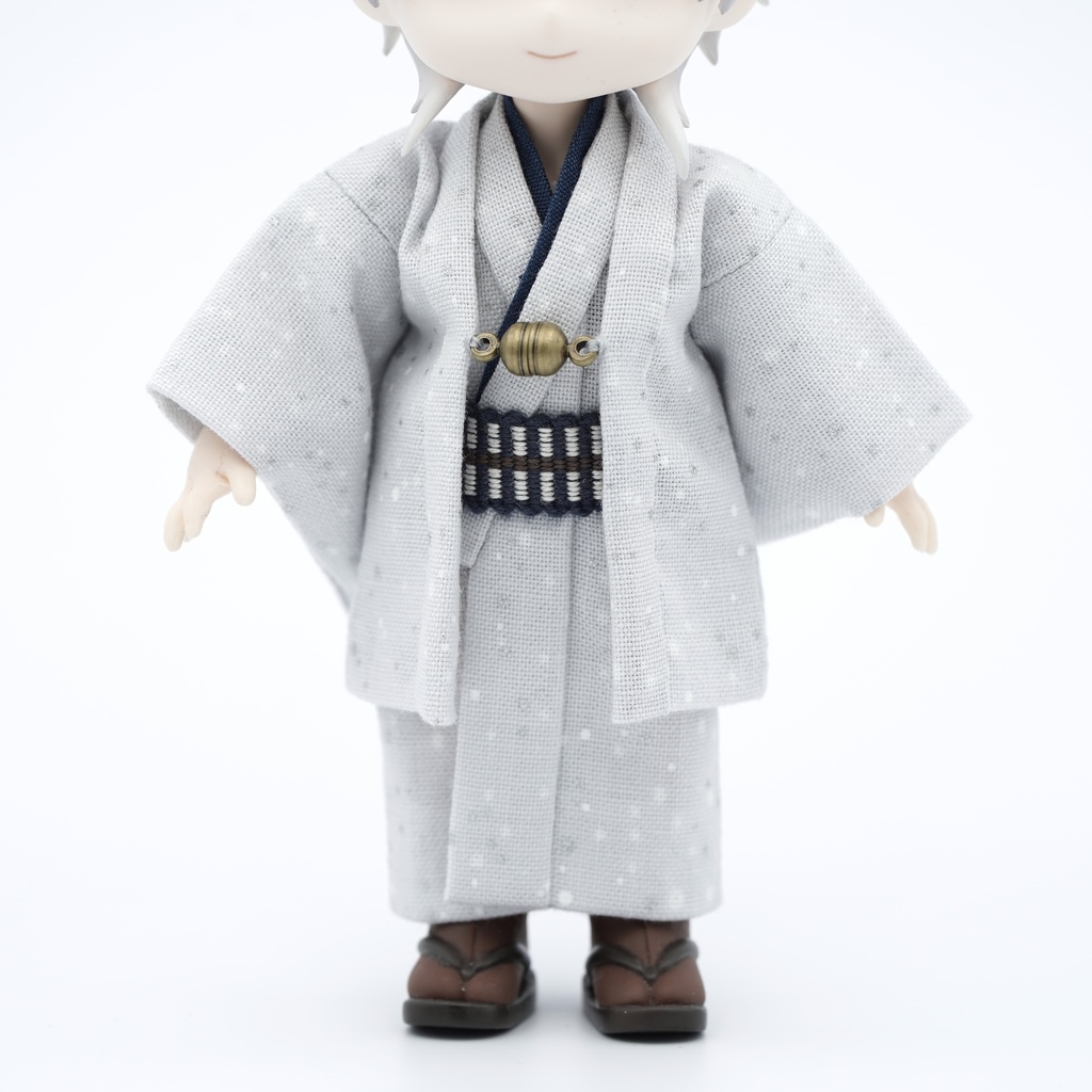 【羽織セット】大小霰×ライトグレー