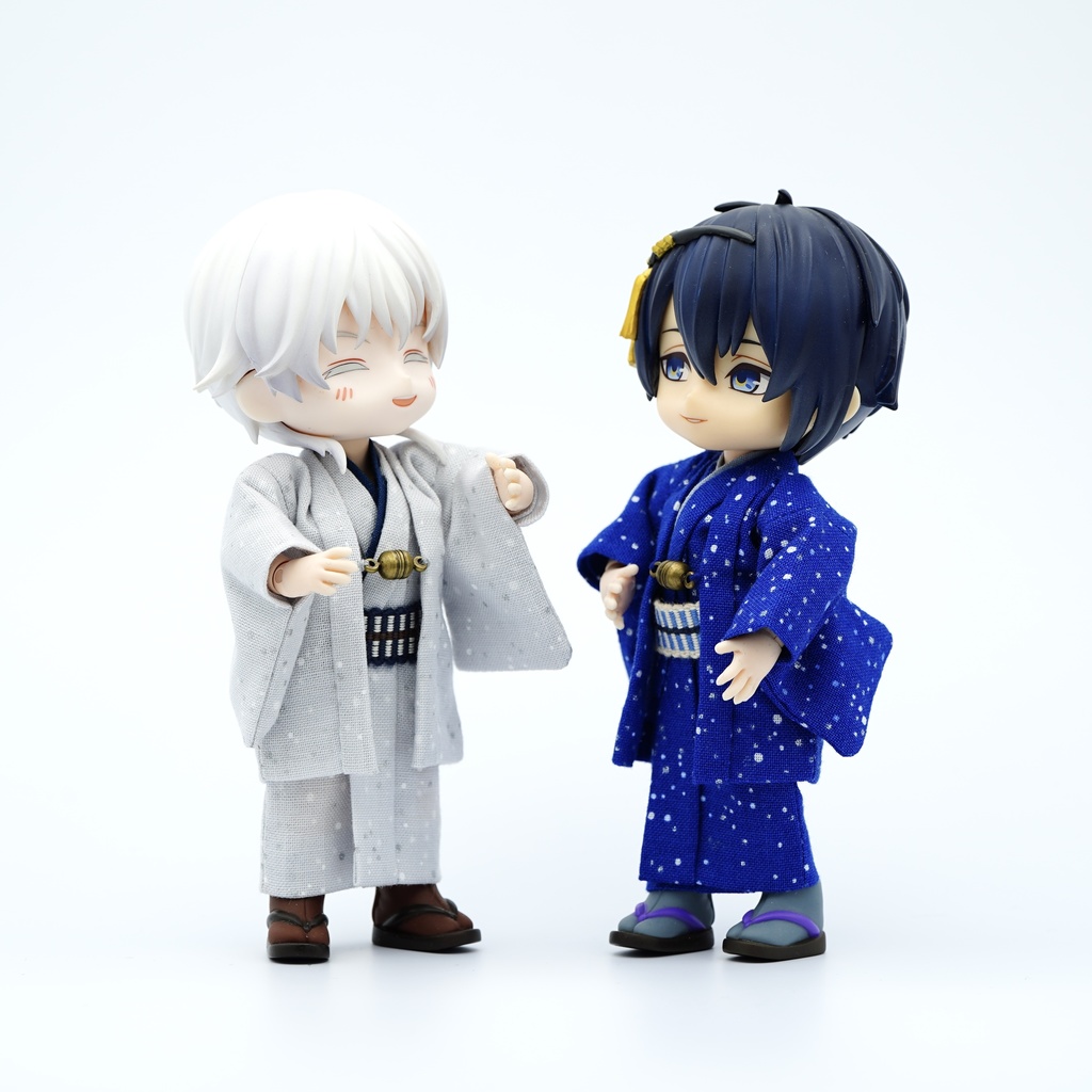 【羽織セット】大小霰×ライトグレー