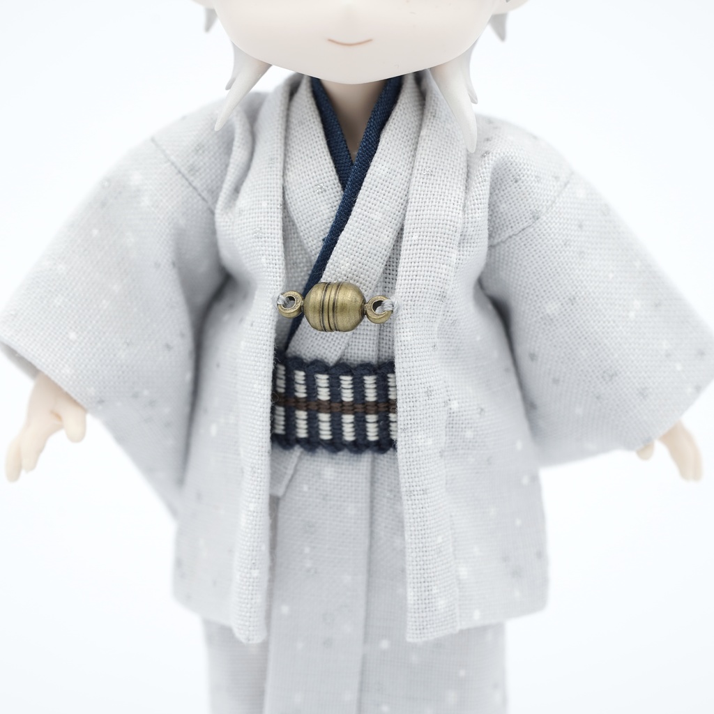 【羽織セット】大小霰×ライトグレー