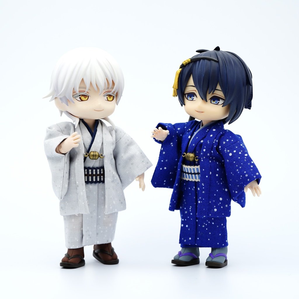 【羽織セット】大小霰×ライトグレー