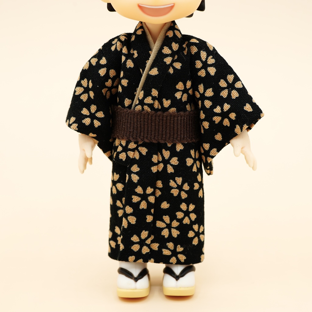 【着物】桜吹雪×ブラック