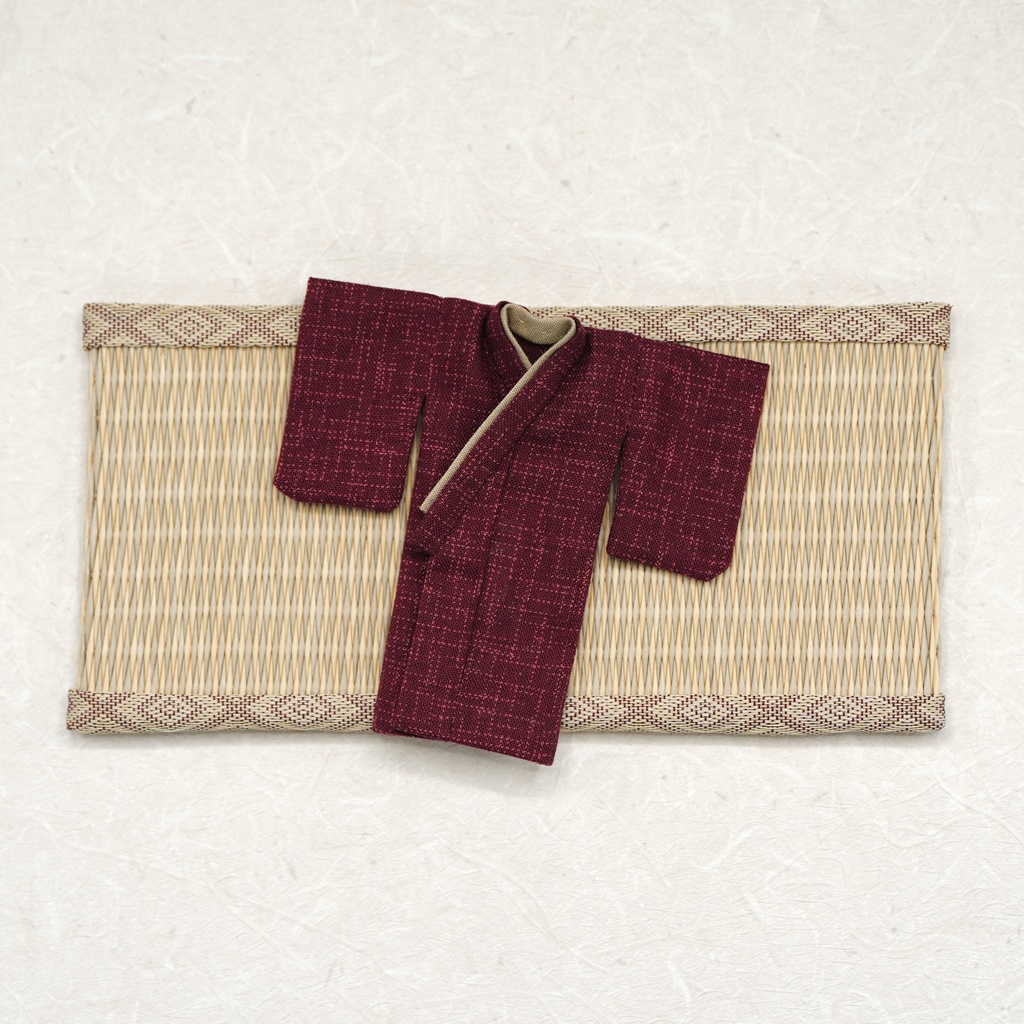 【着物】絣×レッド