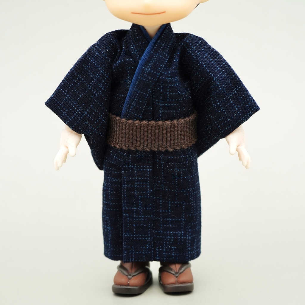 【着物】絣×ネイビー