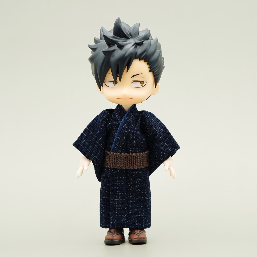 【着物】絣×ネイビー