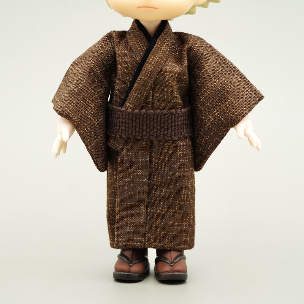 【着物】絣×ブラウン