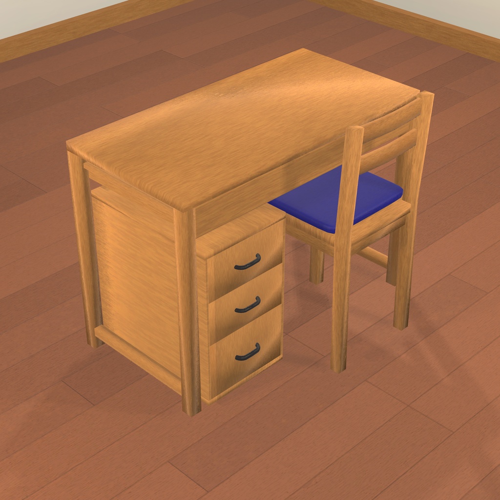 ローポリ机セット