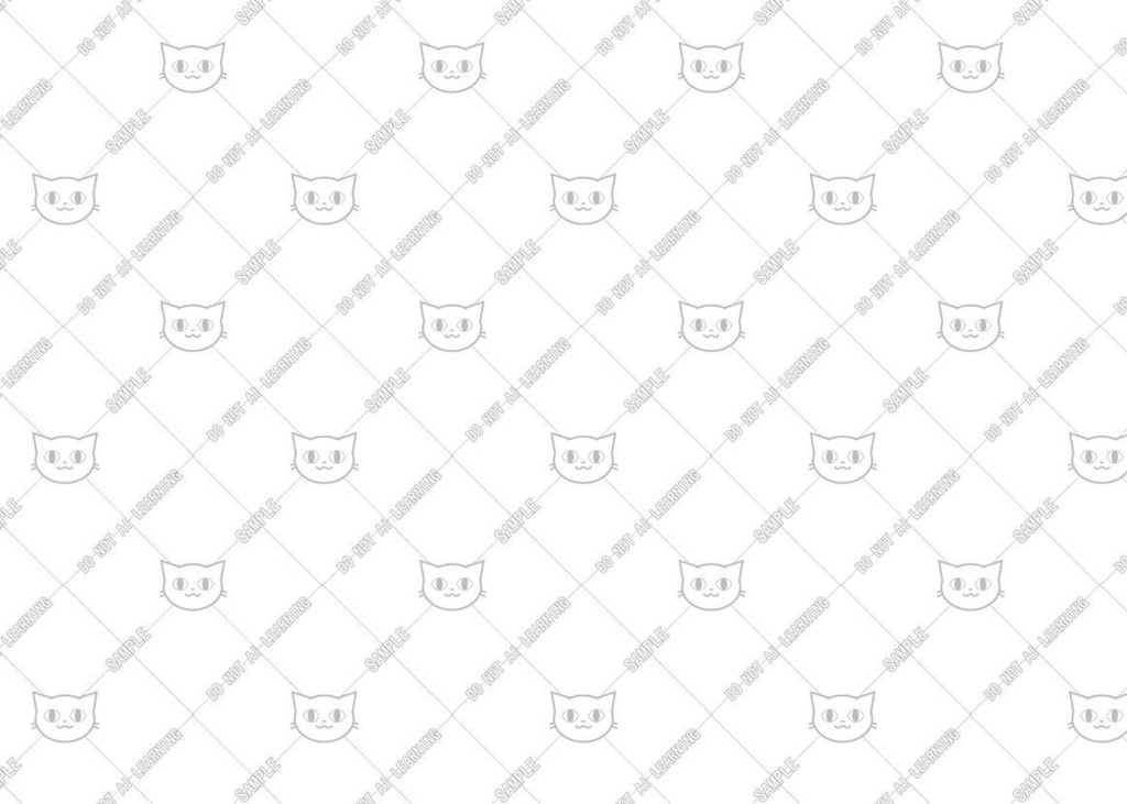 再更新:サンプル透かし(転載、AI生成禁止、ウォーターマーク、ロゴ)三種。成人向け使用可、ネコチャン