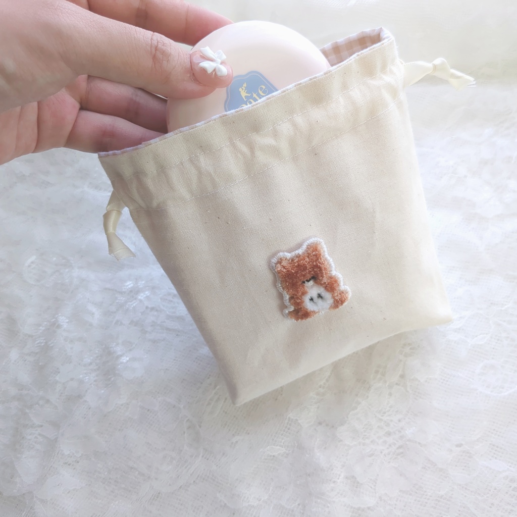 ヒソカのハンター試験受験プレートくまちゃんポーチ