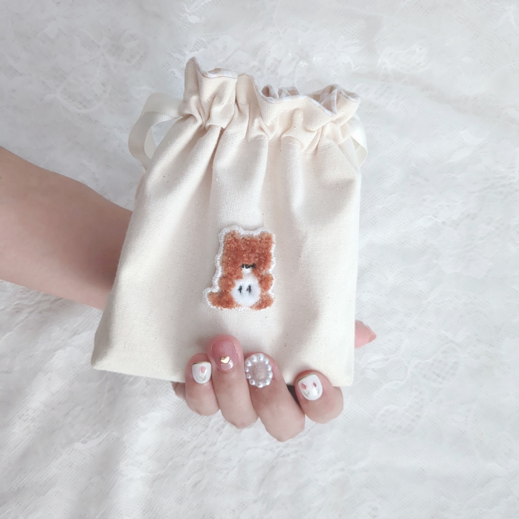 ヒソカのハンター試験受験プレートくまちゃんポーチ