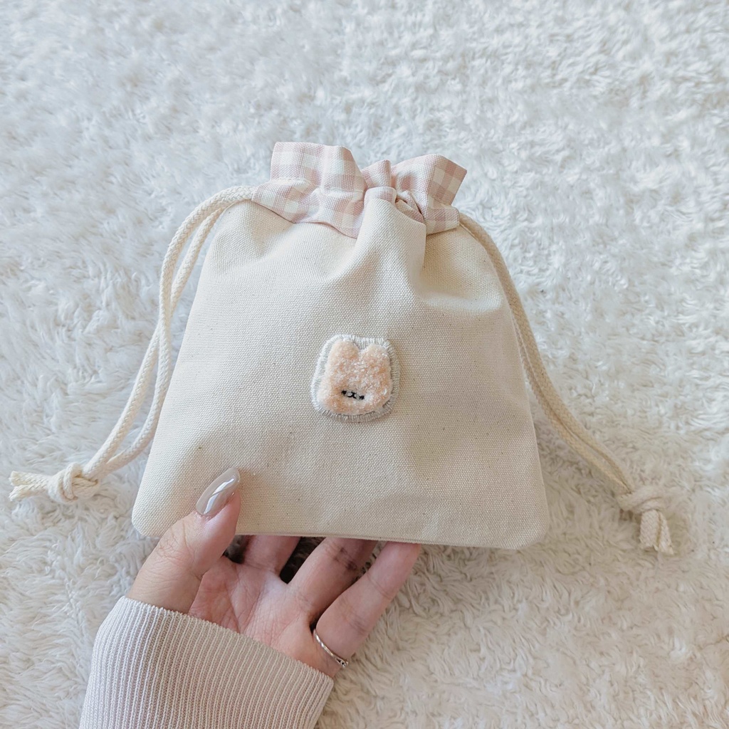 🐰 うさぎさん 刺繍 ポーチ 🌷