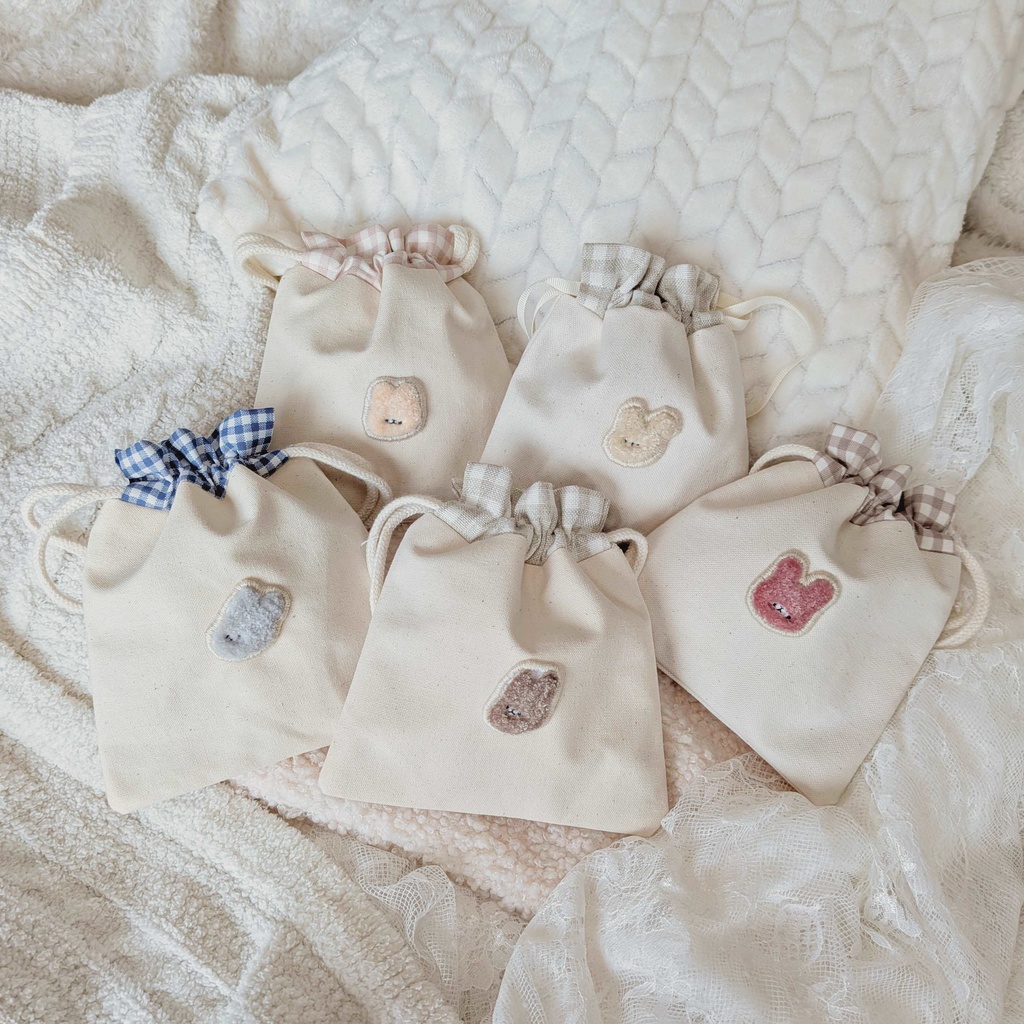 🐰 うさぎさん 刺繍 ポーチ 🌷