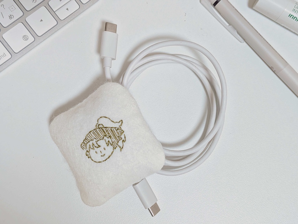 🍃 善法寺伊作 刺繍 コードホルダー 💚