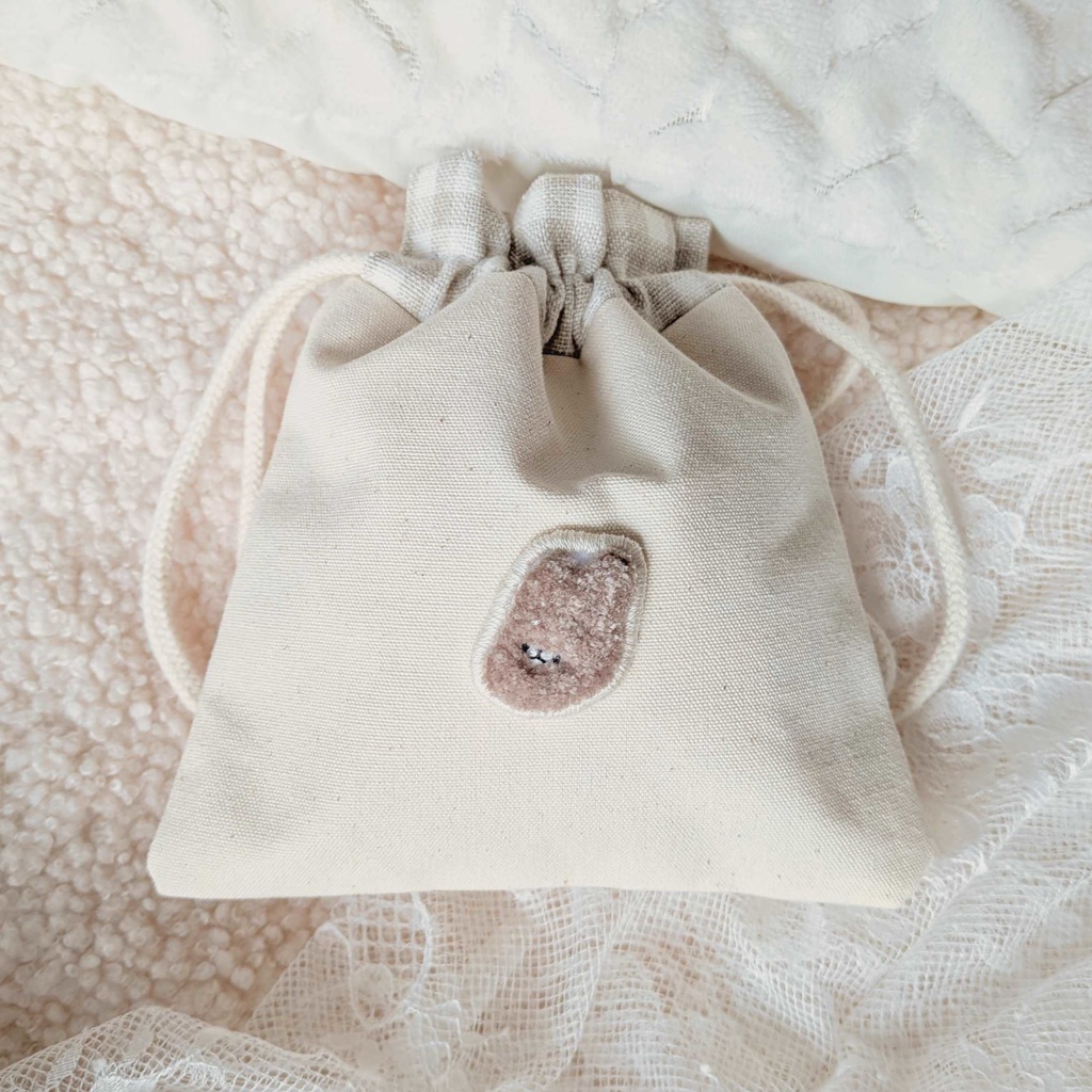 ☕️ ココアうさぎさん 刺繍ポーチ 🤎