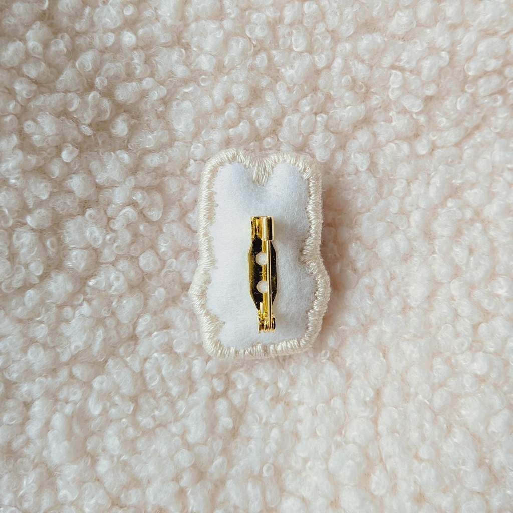 🤍 久々知平助 概念 刺繍 ピンバッジ ◻️