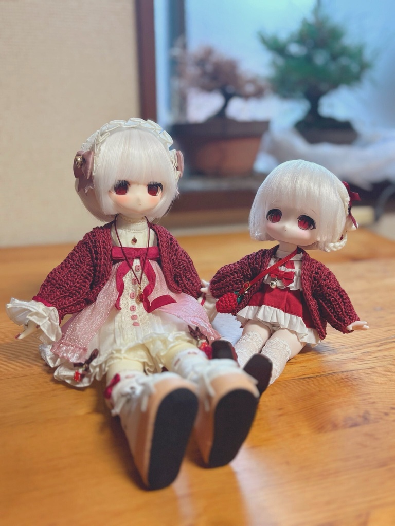 TinyFox対応・コットンニットカーディガン(ダスティーカラー)